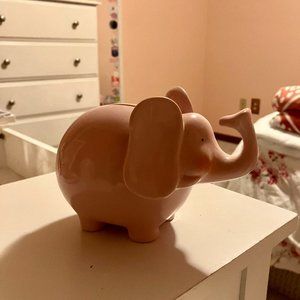 Coquette Baby Pink Nursery Elephant Piggy Bank / Coin Bank